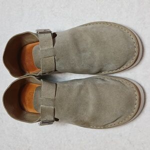 Fracap Buckle Suede Leather Loafers Mens Size 42